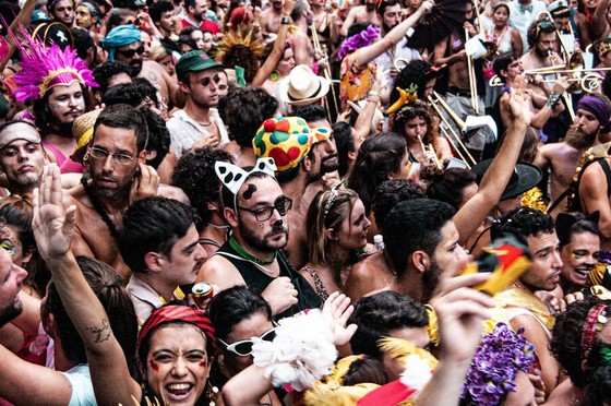 Street Carnival Crowd in Costume